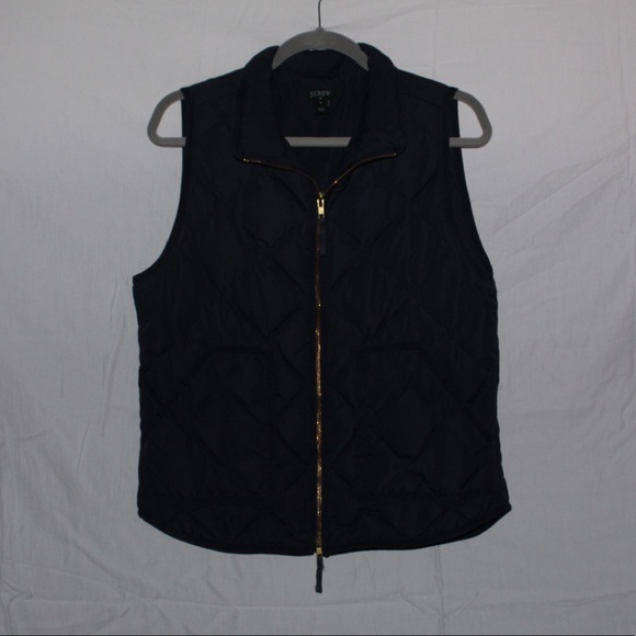 J. Crew Navy Puffer Vest - Picture 1 of 3